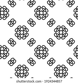 Seamless vector pattern in geometric ornamental style.