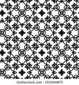 Seamless vector pattern in geometric ornamental style.