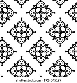 Seamless vector pattern in geometric ornamental style.