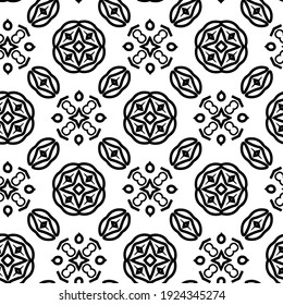 Seamless vector pattern in geometric ornamental style.
