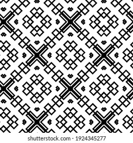 Seamless vector pattern in geometric ornamental style.