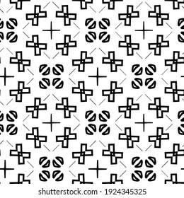 Seamless vector pattern in geometric ornamental style.