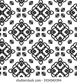 Seamless vector pattern in geometric ornamental style.