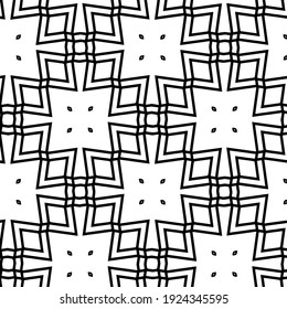 Patrón vectorial sin foco en estilo ornamental geométrico.