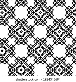 Seamless vector pattern in geometric ornamental style.