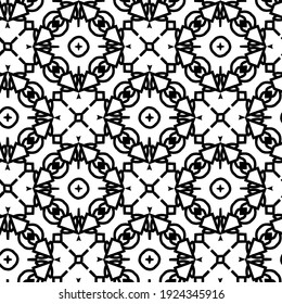 Seamless vector pattern in geometric ornamental style.