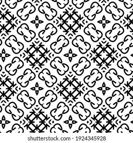 Patrón vectorial sin foco en estilo ornamental geométrico.