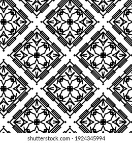Seamless vector pattern in geometric ornamental style.