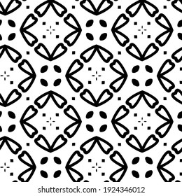 Patrón vectorial sin foco en estilo ornamental geométrico.