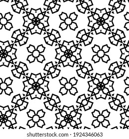 Seamless vector pattern in geometric ornamental style.