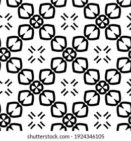 Patrón vectorial sin foco en estilo ornamental geométrico.