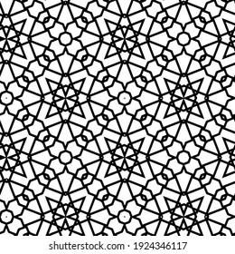 Seamless vector pattern in geometric ornamental style.