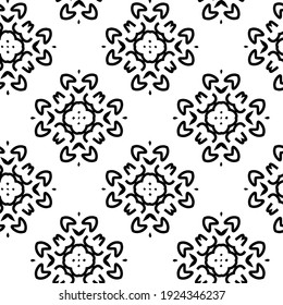 Patrón vectorial sin foco en estilo ornamental geométrico.