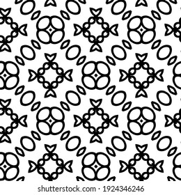 Seamless vector pattern in geometric ornamental style.