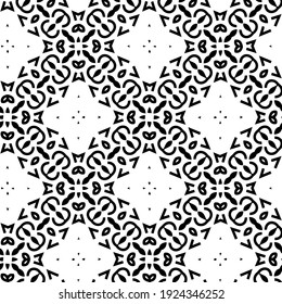 Patrón vectorial sin foco en estilo ornamental geométrico.