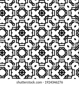 Seamless vector pattern in geometric ornamental style.
