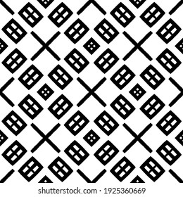 Seamless vector pattern in geometric ornamental style.