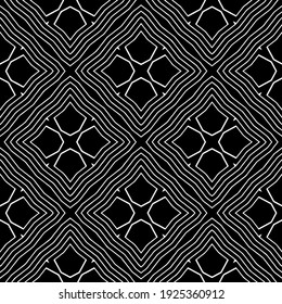 Seamless vector pattern in geometric ornamental style.