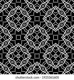 Seamless vector pattern in geometric ornamental style.