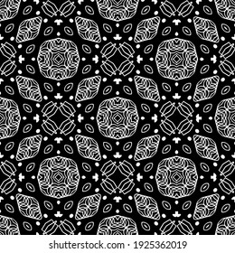 Seamless vector pattern in geometric ornamental style.