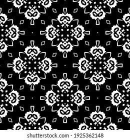 Seamless vector pattern in geometric ornamental style.