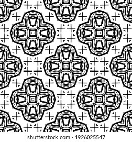Seamless vector pattern in geometric ornamental style.
