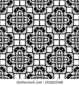 Patrón vectorial sin foco en estilo ornamental geométrico.