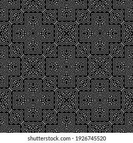 Seamless vector pattern in geometric ornamental style.