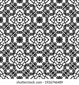 Patrón vectorial sin foco en estilo ornamental geométrico.