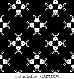 Seamless vector pattern in geometric ornamental style.
