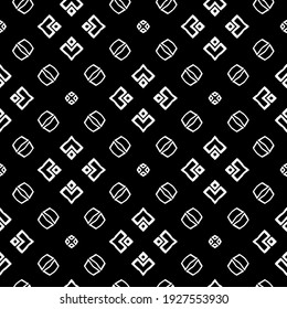Seamless vector pattern in geometric ornamental style.