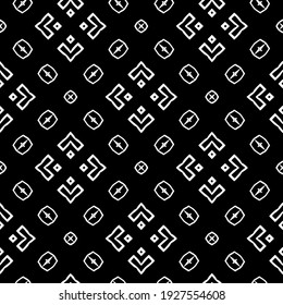Seamless vector pattern in geometric ornamental style.