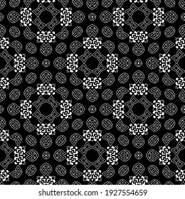 Seamless vector pattern in geometric ornamental style.