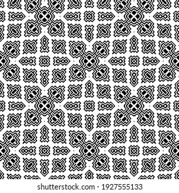 Seamless vector pattern in geometric ornamental style.