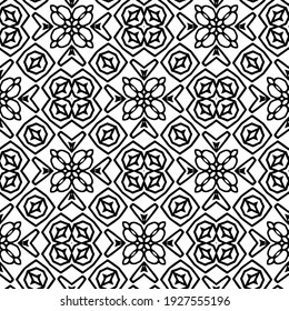 Seamless vector pattern in geometric ornamental style.