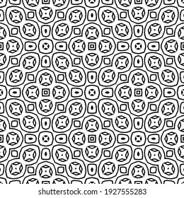 Patrón vectorial sin foco en estilo ornamental geométrico.