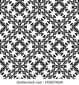 Seamless vector pattern in geometric ornamental style.