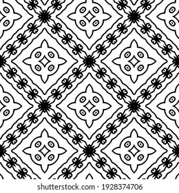 Seamless vector pattern in geometric ornamental style.