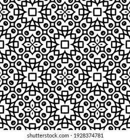 Seamless vector pattern in geometric ornamental style.