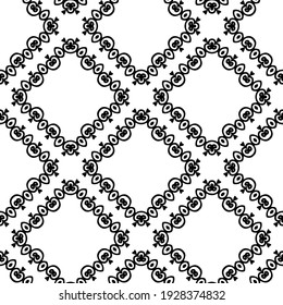 Seamless vector pattern in geometric ornamental style.