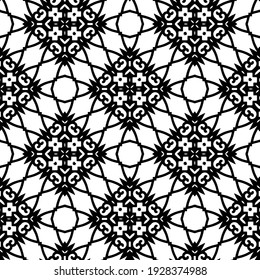 Seamless vector pattern in geometric ornamental style.