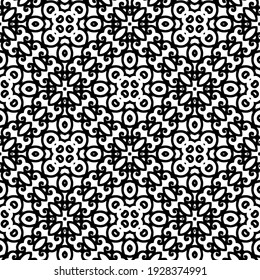 Seamless vector pattern in geometric ornamental style.