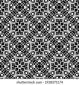 Seamless vector pattern in geometric ornamental style.