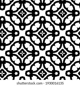Seamless vector pattern in geometric ornamental style.