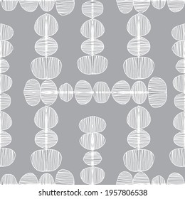 Seamless vector pattern in geometric ornamental style drawn by hand