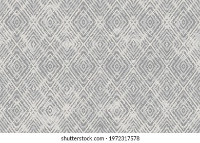 Seamless vector pattern in geometric ornamental style. Grey Diamond geometric pattern.
