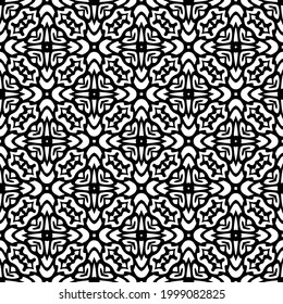 Patrón vectorial sin foco en estilo ornamental geométrico. 