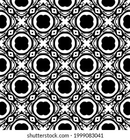 Seamless vector pattern in geometric ornamental style. 