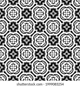 Seamless vector pattern in geometric ornamental style. 
