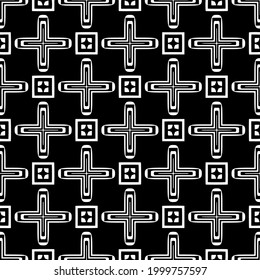 Patrón vectorial sin foco en estilo ornamental geométrico. 